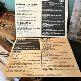 Loco Dinner Menu