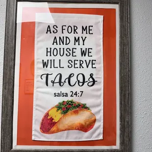 Funny signs and the do have outside tables