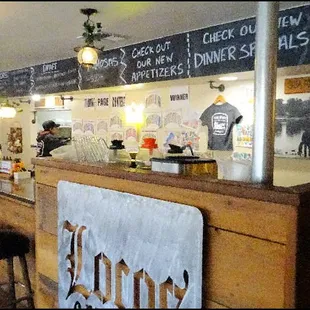 The small counter has five seats, and highlights of the menu posted on the wall.  Coffee and breakfast are served any time the restaurant is