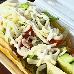 Green Go chicken taco, $3.  So fresh.