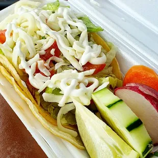 Green Go chicken taco, $3.  So fresh.