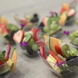 a variety of fruit salads