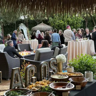 a group of people at a party