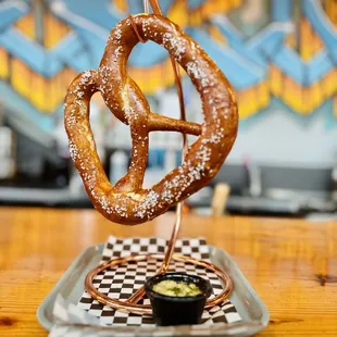 Ralf&apos;s Bavarian pretzel with seeded mustard and honey