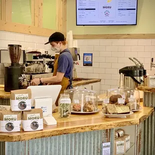 Inside the coffee shop