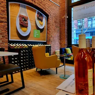 a wine tasting area in a restaurant