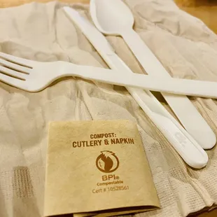Compostable cutlery