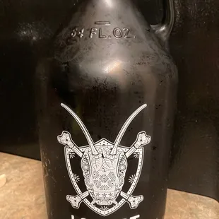 the logo on the jug