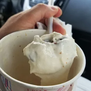 One large chunk of reese cup.