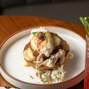 a plate of food on a table
