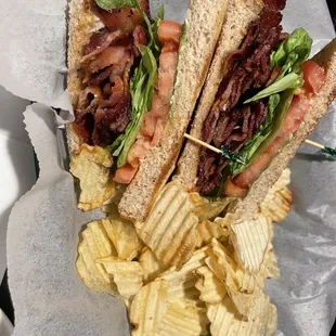 BLT on wheat toast