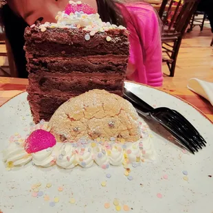 Complimentary birthday cake