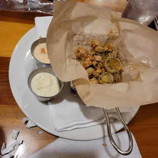 Calamari  and  jalapeño  appetizers