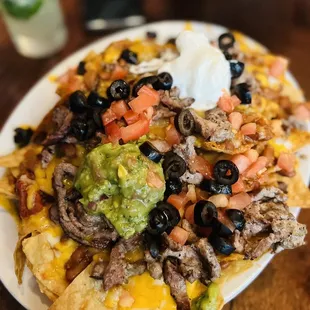 Nachos with steak