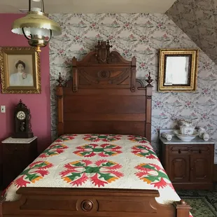 Tower bedroom with double bed