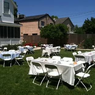 Backyard grounds available for weddings, celebrations, receptions, your special event.
