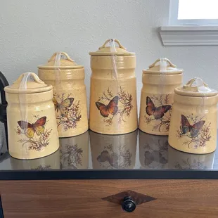 1970s Treasure Craft Canister Set