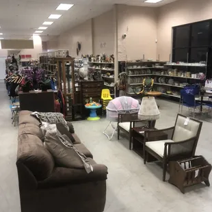 Miscellaneous glassware and some furniture