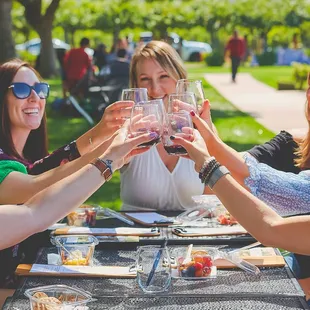 Girls Day Date Cheers with Lodi Wine Trolley
