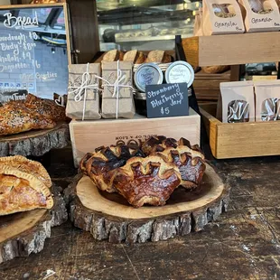 a variety of baked goods