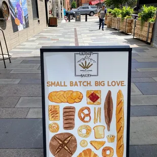 a sign for a small batch big love