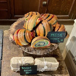 Pride croissants and banana breads