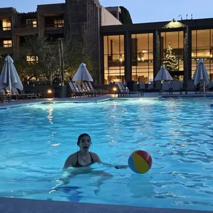 Large,  gorgeous pool ( heated- this  is my granddaughter swimming in December)