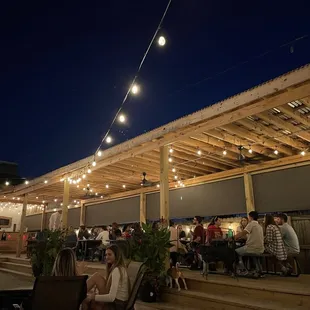 picnic tables on the patios