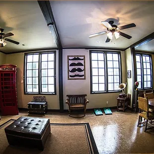 Loft 84 Groom's Room. A great place for the groom and his groomsmen to get ready and relax in before the wedding.