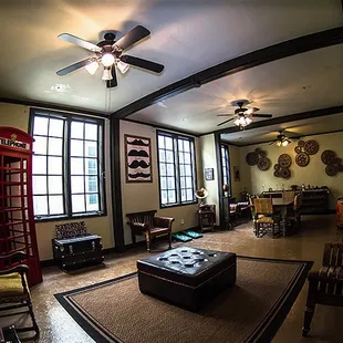 Loft 84 Groom's Room. A great place for the groom and his groomsmen to get ready and relax in before the wedding.