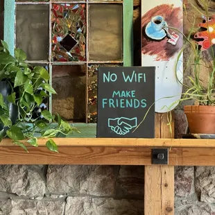 You can hot spot but this makes it so you can enjoy your food and drinks and there&apos;s a table available for that.