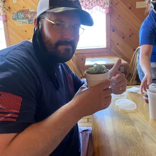 Witch doctor drink - all sodas from fountain machine with pickle juice and pickles!