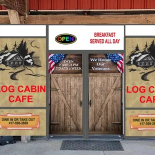 the entrance to the restaurant