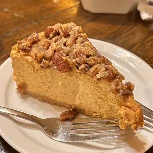 Pumpkin pecan cheesecake