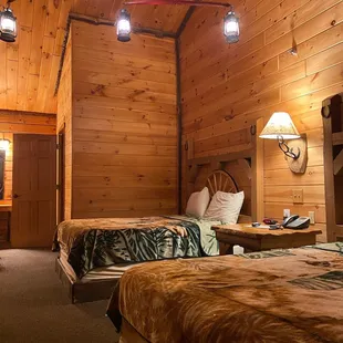 The inside of the rooms--some have jacuzzis too!