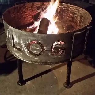 The new fire pit will definitely keep you warm!