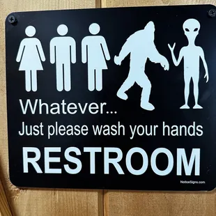 Bathroom sign.