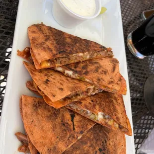 Pullled pork quesadillas
