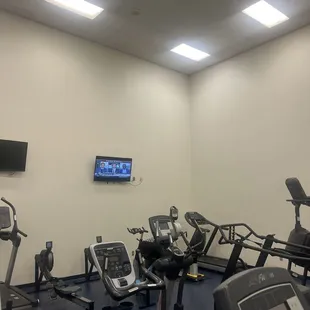 Cardio room with TV