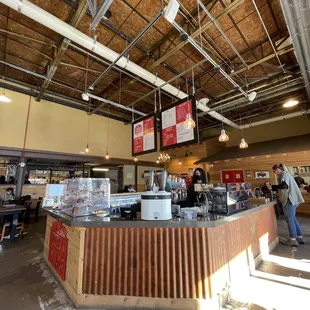 the inside of the building