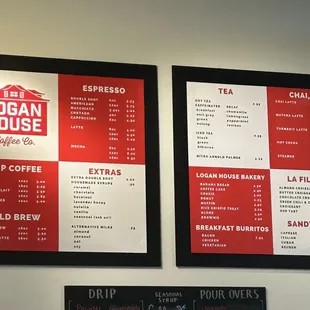 Menu board