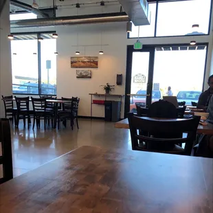 View out of the back and the back door