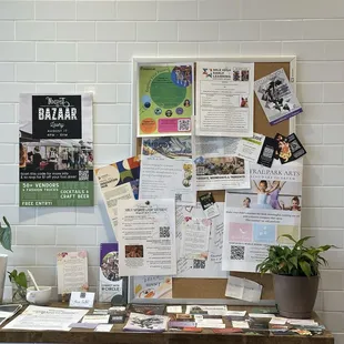 Community bulletin board.