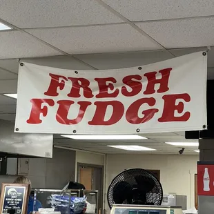 Fresh Fudge made on site.