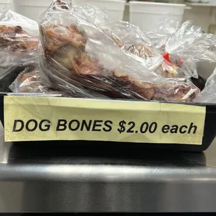 The bones are real with meat.