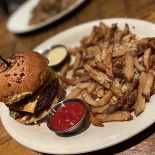 LT Signature Burger with Truffle Fries