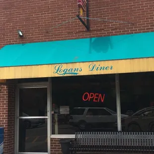 the front of the restaurant