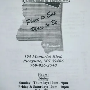 Menu front
