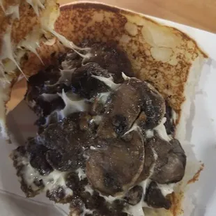 a half eaten sandwich