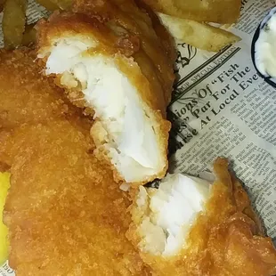 Up Close View Of Their Fish And Chips.  Highly Recommended!
